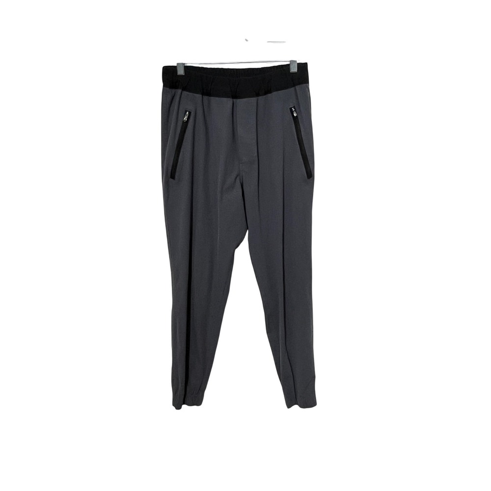 Lululemon ABC Jogger Mens‎ Medium Grey Black Waistband Tapered Pants